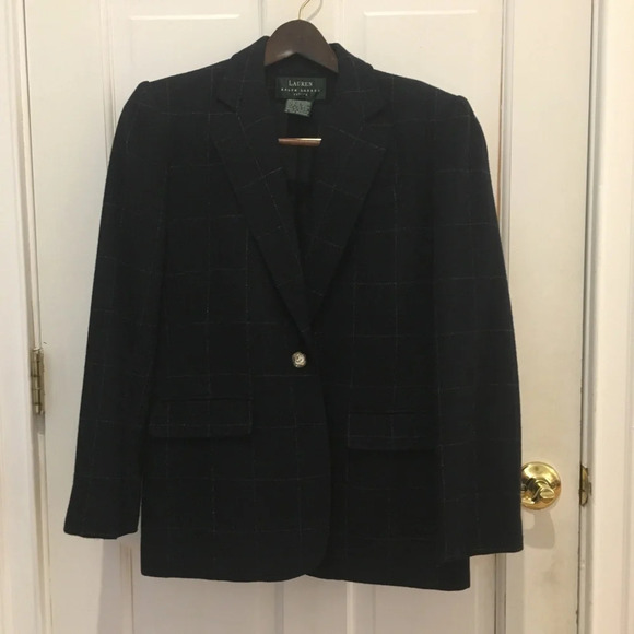 Vintage Lauren Ralph Lauren Women 100% WOOL Blazer - Picture 1 of 8